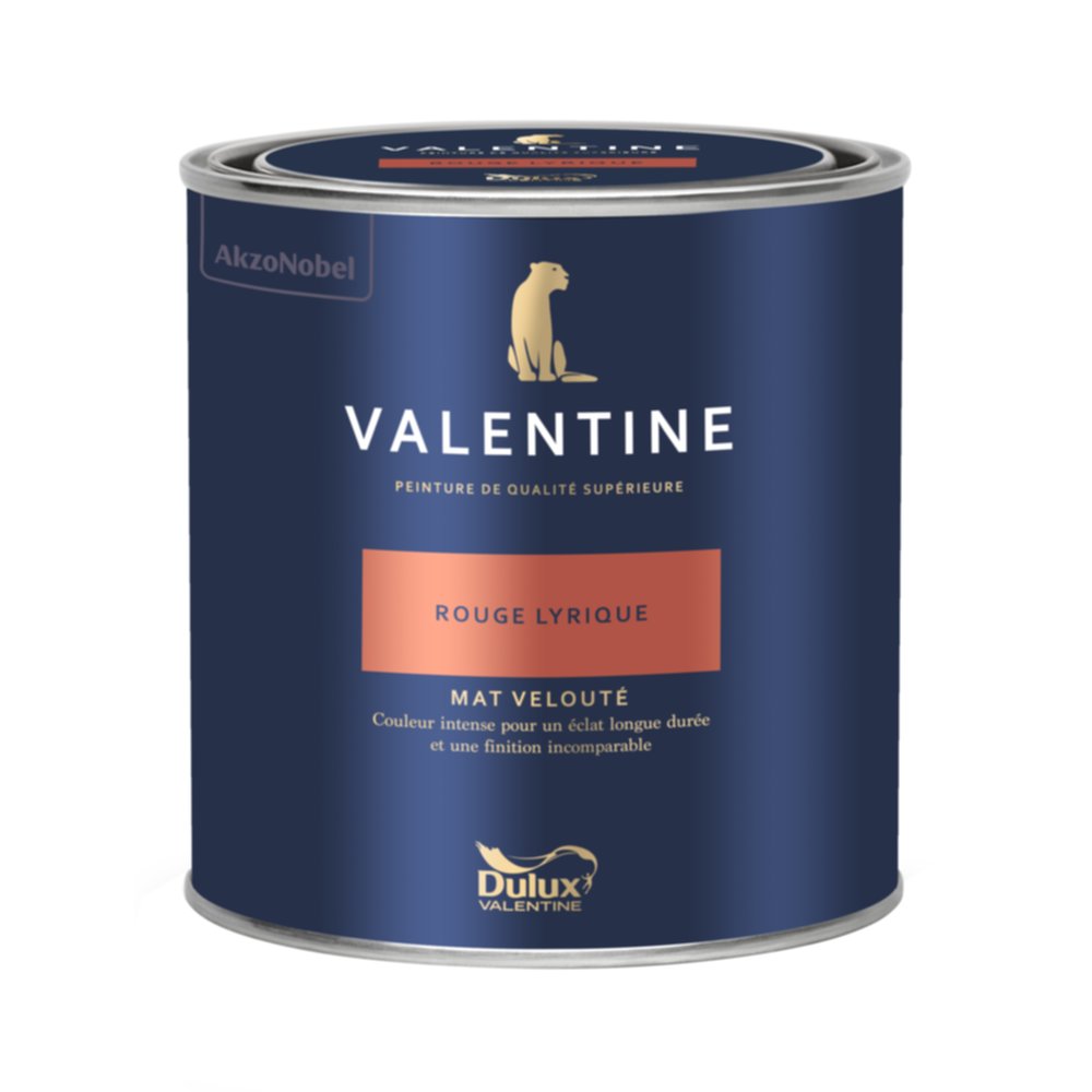 Peinture Valentine Mat Velouté Rouge Lyrique 0,5L- DULUX VALENTINE