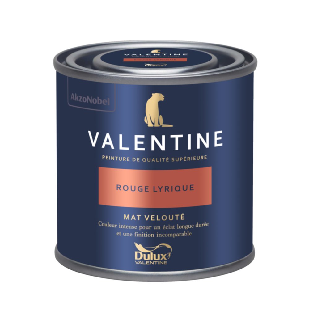 Peinture Valentine Mat Velouté Rouge Lyrique 0,125L- DULUX VALENTINE