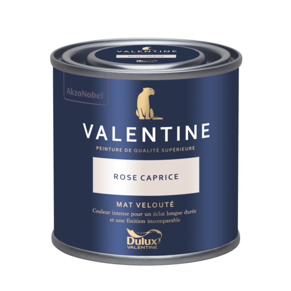 Peinture Valentine Mat Velouté Rose Caprice 0,125L- DULUX VALENTINE