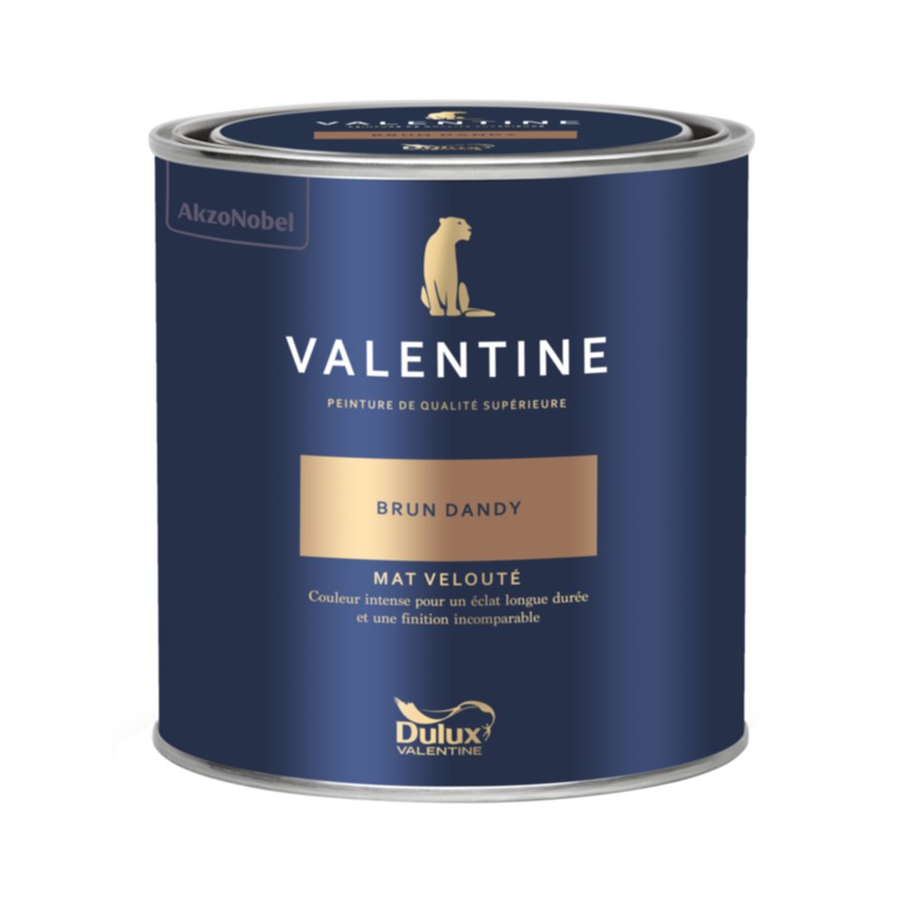 Peinture Valentine Mat Velouté Brun Dandy 0,5L- DULUX VALENTINE