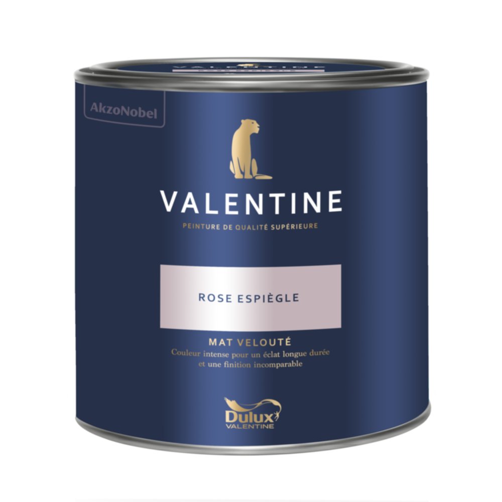 Peinture Valentine Mat Velouté Rose Espiègle 2L- DULUX VALENTINE