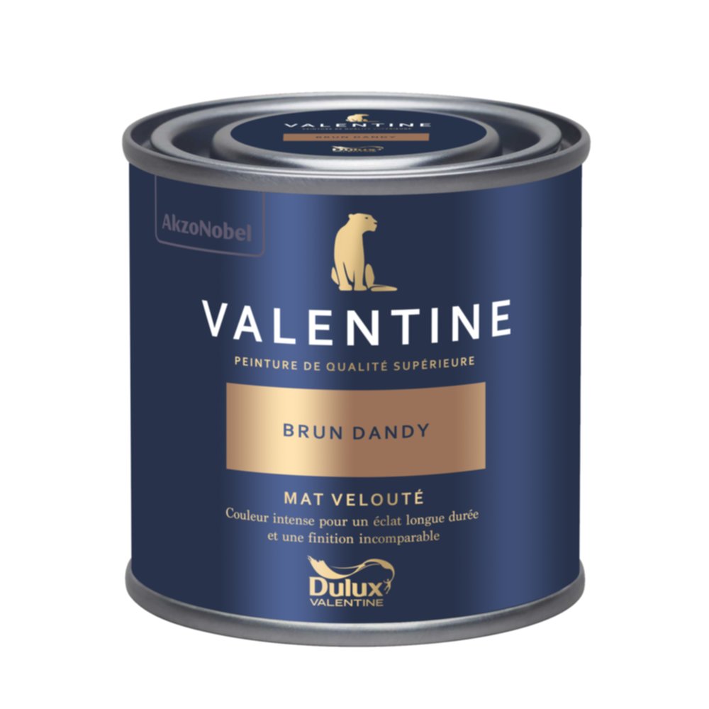 Peinture Valentine Mat Velouté Brun Dandy 0,125L- DULUX VALENTINE