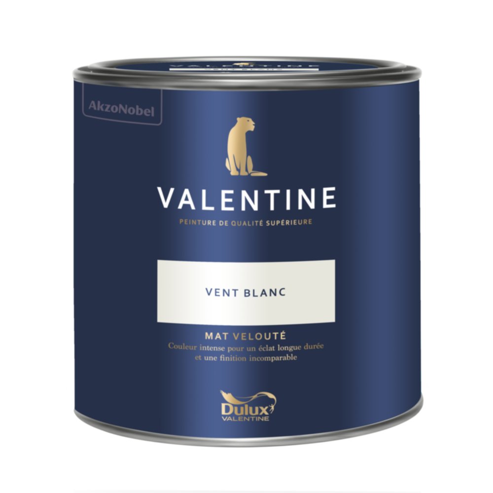 Peinture Valentine Mat Velouté Vent Blanc 2L- DULUX VALENTINE