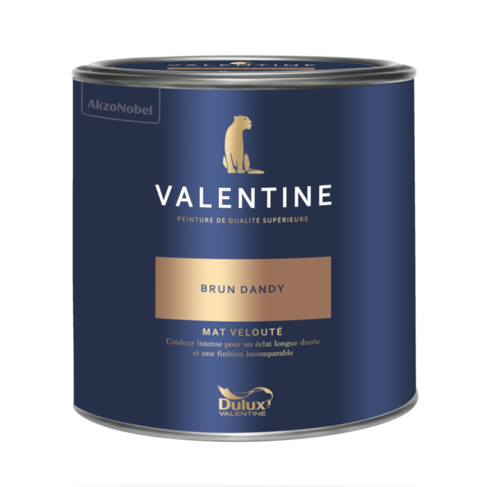 Peinture Valentine Mat Velouté Brun Dandy 2L- DULUX VALENTINE