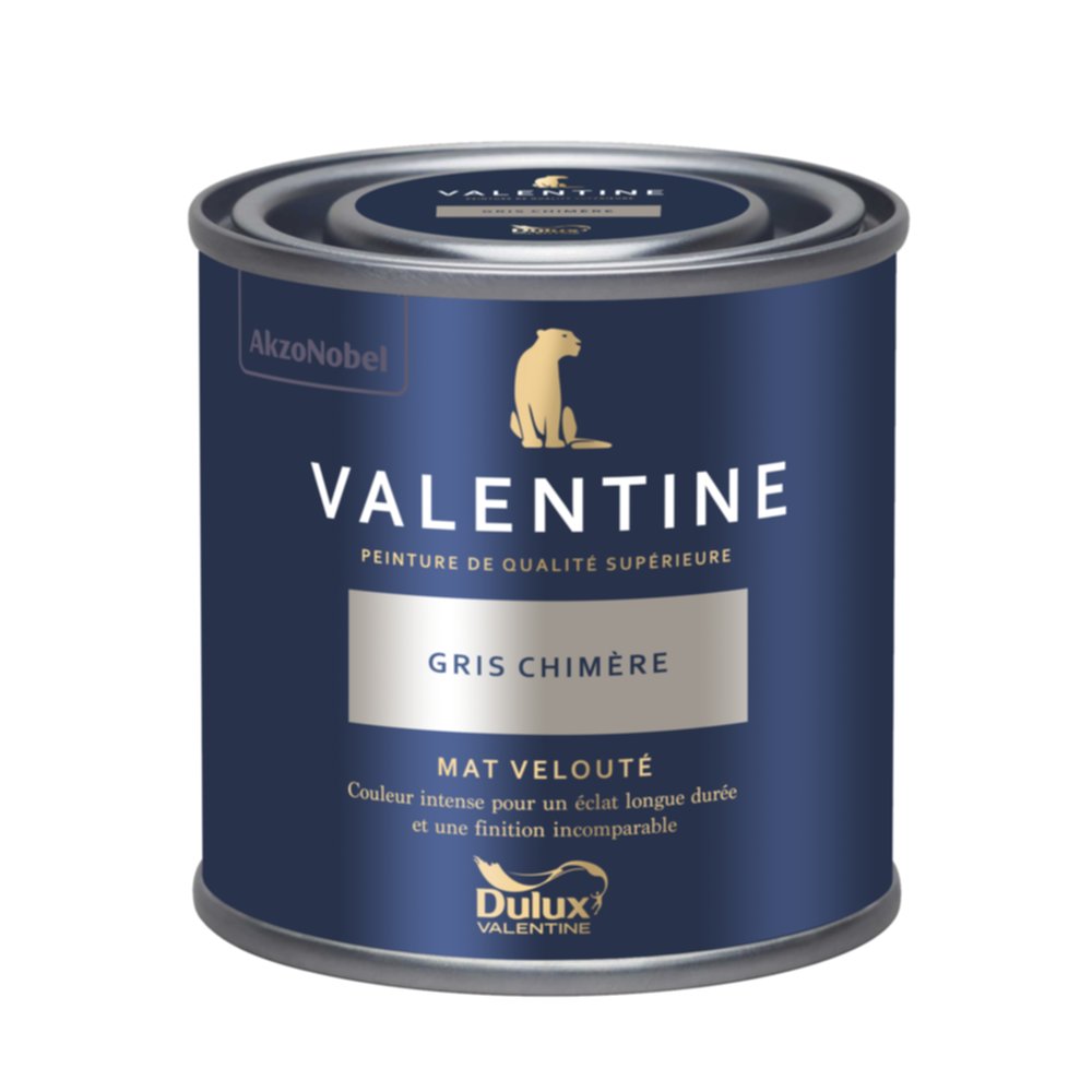 Peinture Valentine Mat Velouté Gris Chimère 0,125L- DULUX VALENTINE