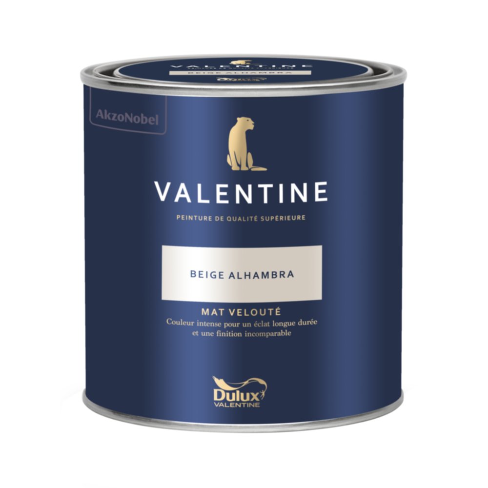 Peinture Valentine Mat Velouté Beige Alhambra 0,5L- DULUX VALENTINE