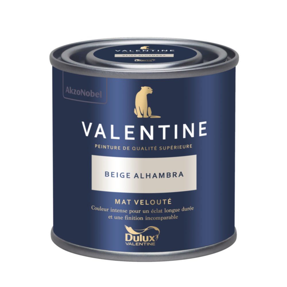 Peinture Valentine Mat Velouté Beige Alhambra 0,125L- DULUX VALENTINE