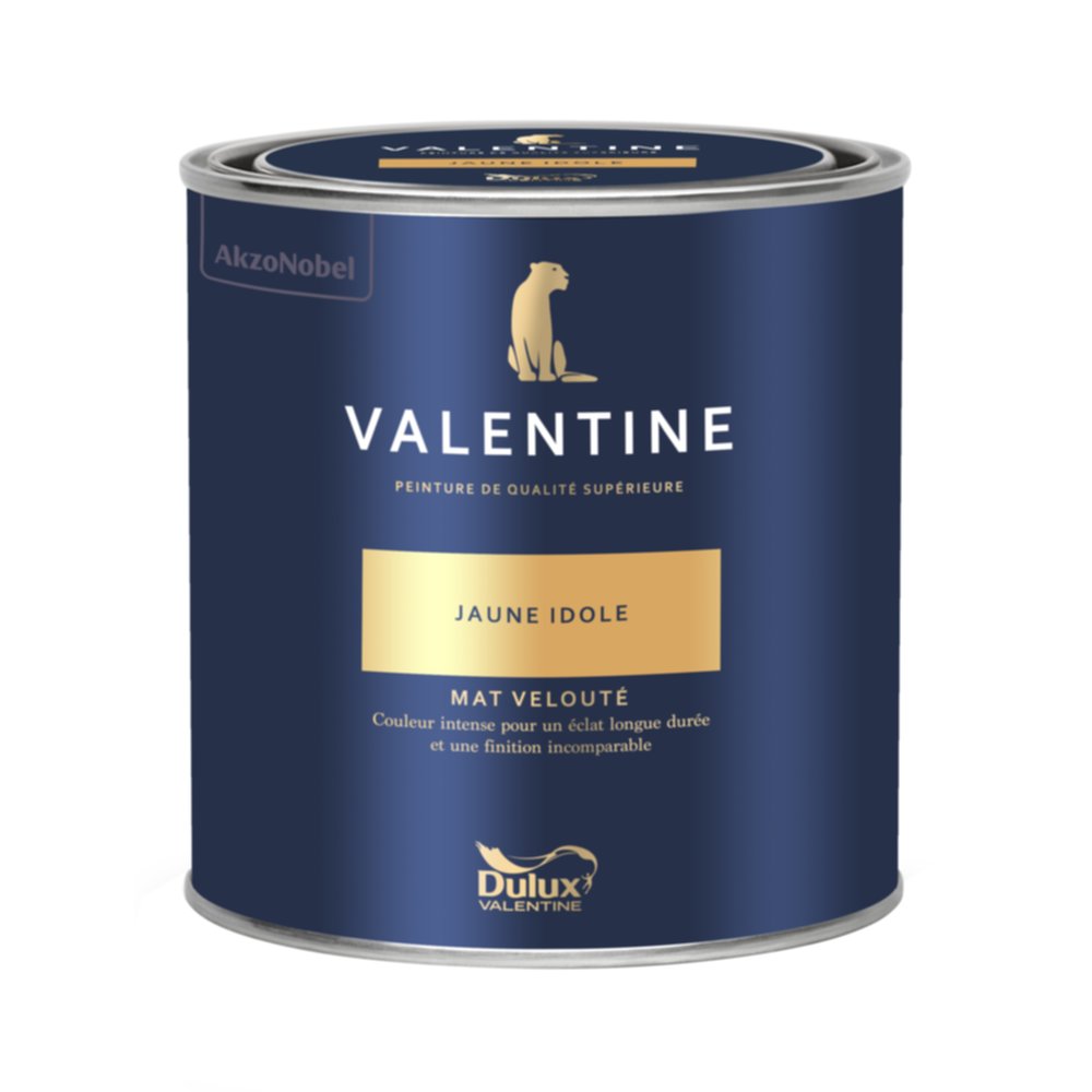 Peinture Valentine Mat Velouté Jaune Idole 0,5L- DULUX VALENTINE