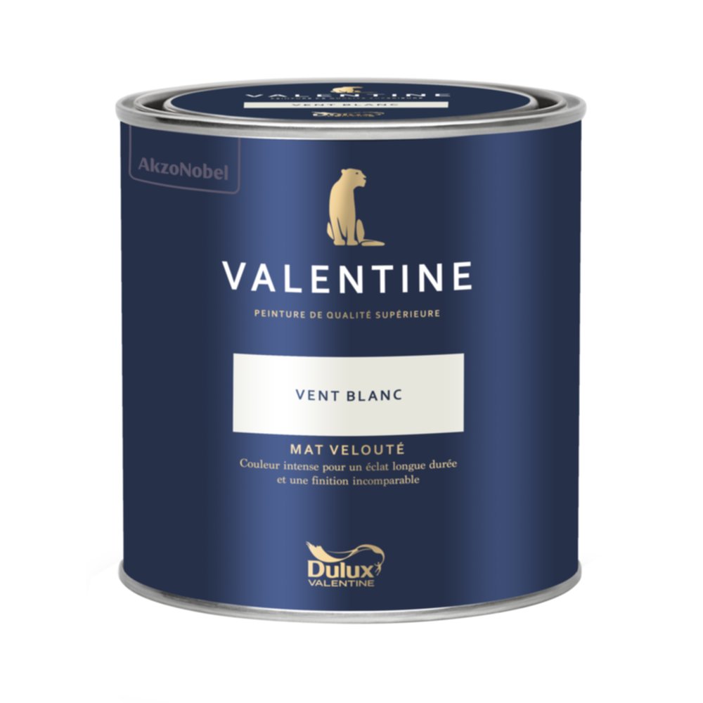 Peinture Valentine Mat Velouté Vent Blanc 0,5L- DULUX VALENTINE