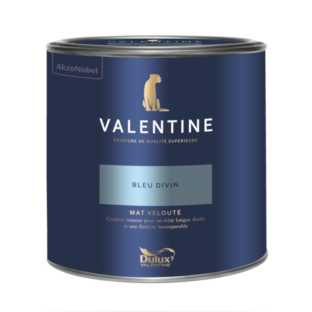 Peinture Valentine Mat Velouté Bleu Divin 2L- DULUX VALENTINE