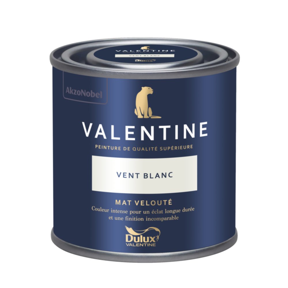 Peinture Valentine Mat Velouté Vent Blanc 0,125L- DULUX VALENTINE