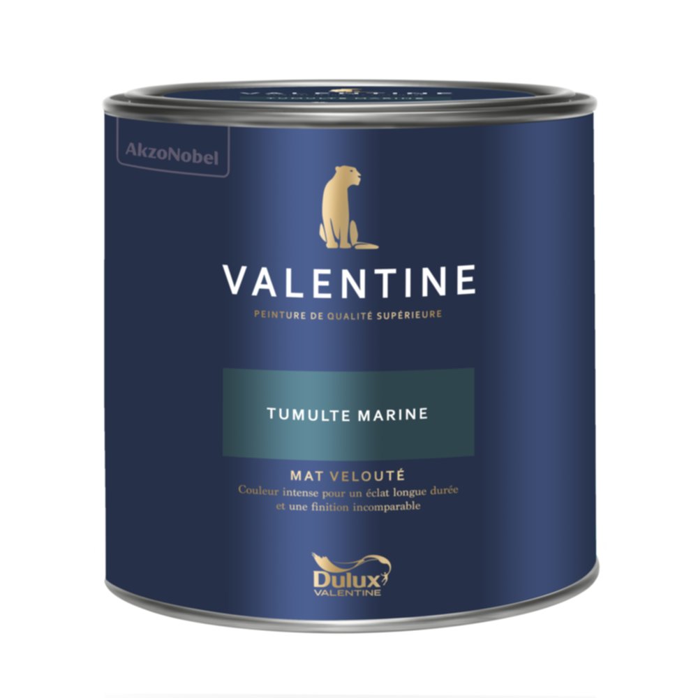 Peinture Valentine Mat Velouté Tumulte Marine 2L- DULUX VALENTINE