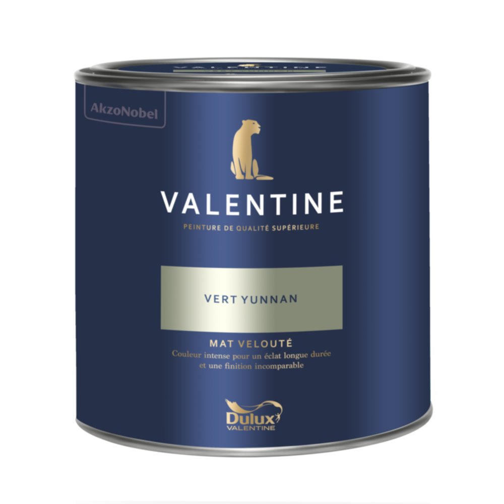 Peinture Valentine Mat Velouté Vert Yunnan 2L- DULUX VALENTINE