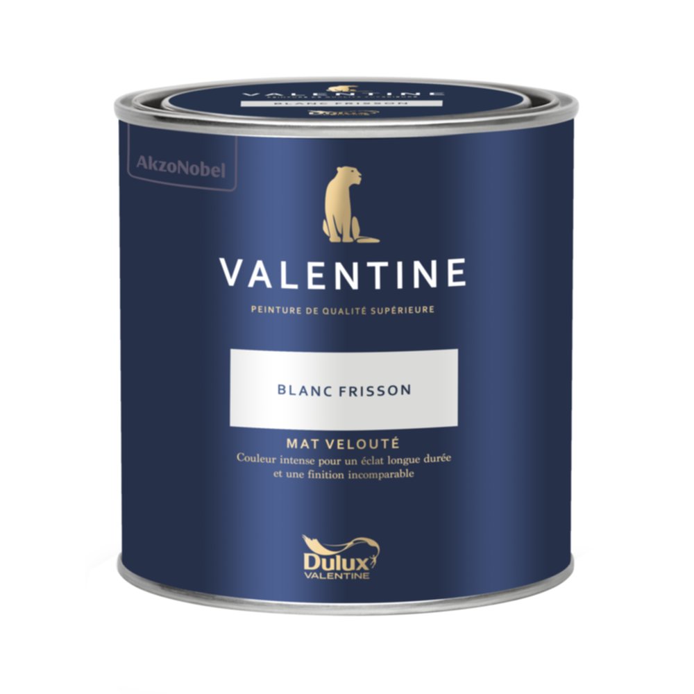 Peinture Valentine Mat Velouté Blanc Frisson 0,5L- DULUX VALENTINE