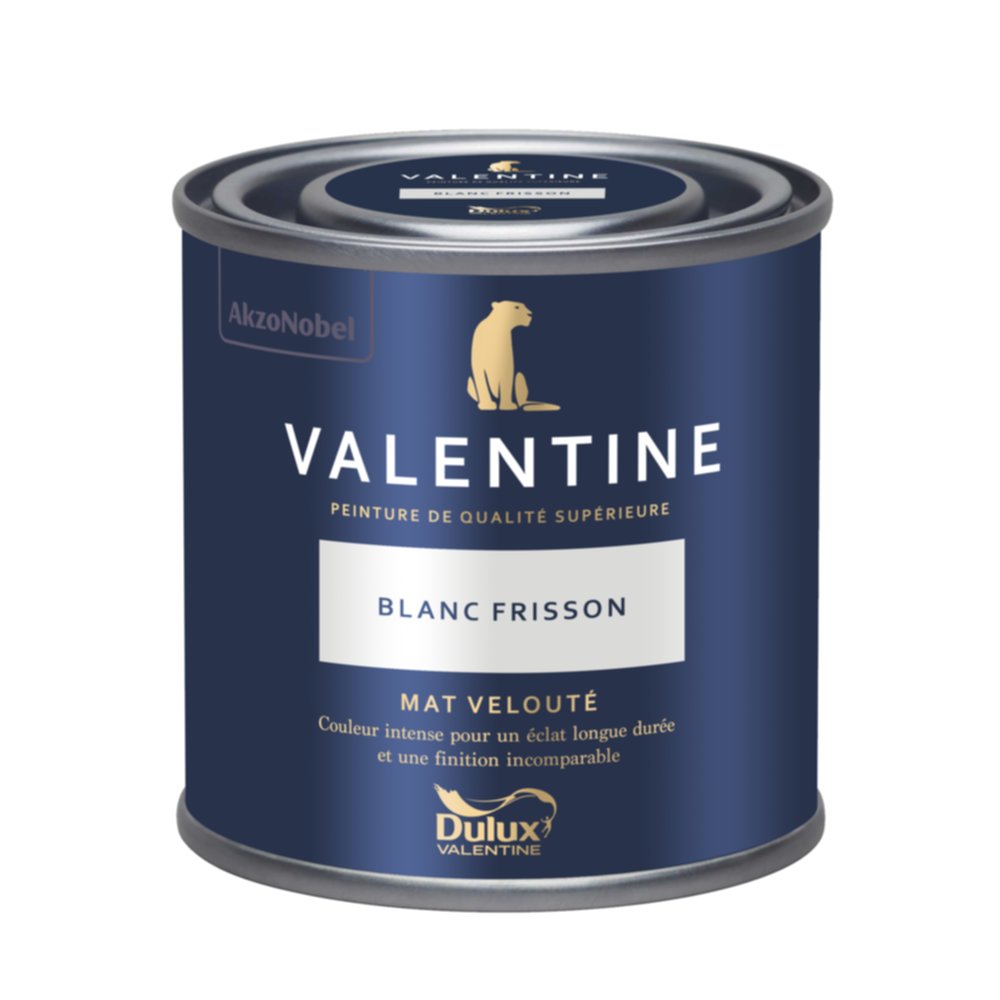 Peinture Valentine Mat Velouté Blanc Frisson 0,125L- DULUX VALENTINE