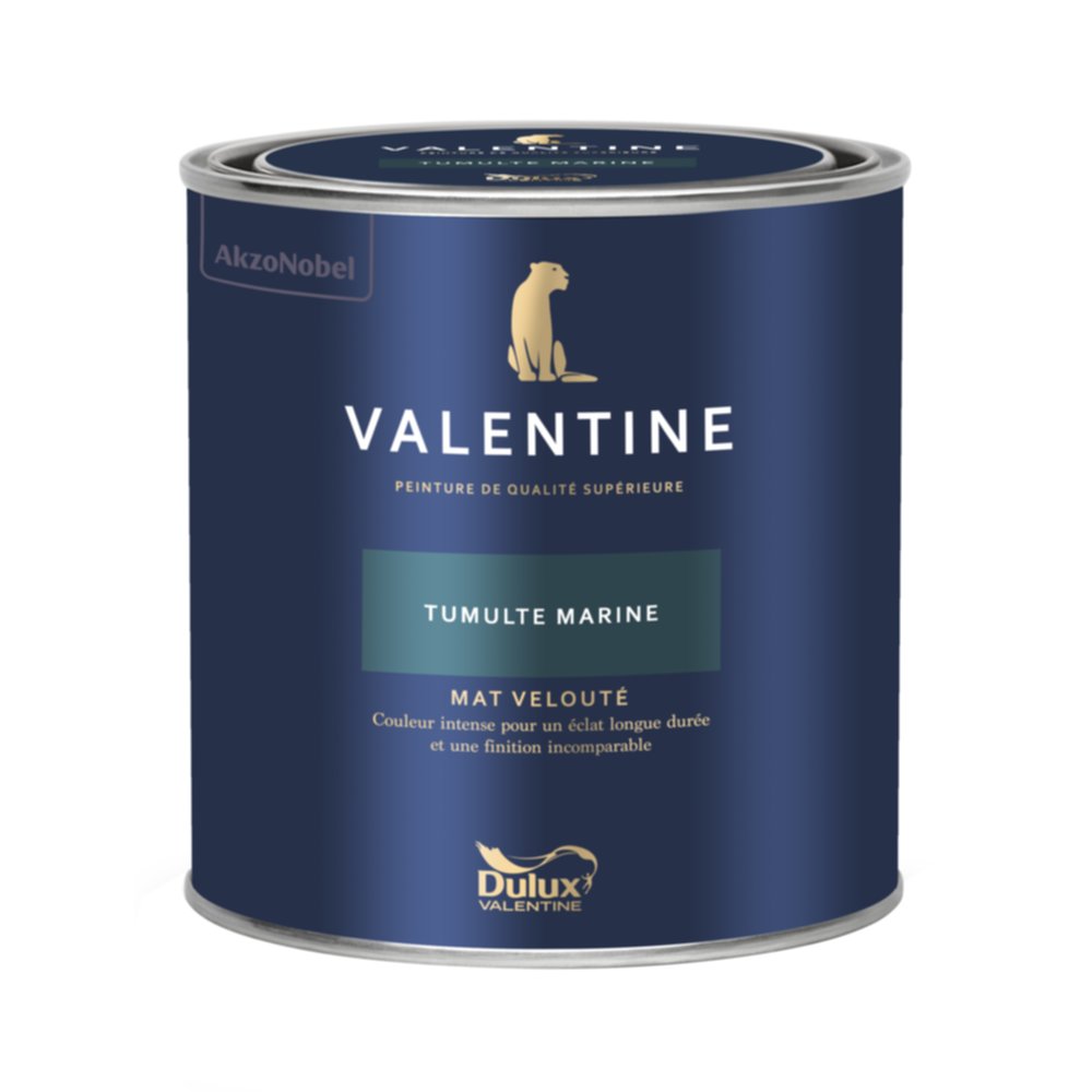 Peinture Valentine Mat Velouté Tumulte Marine 0,5L- DULUX VALENTINE