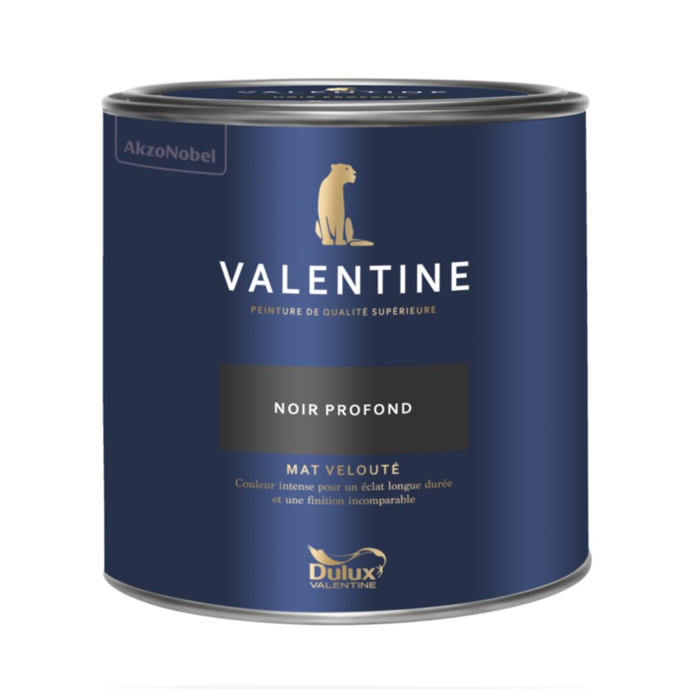 Peinture Valentine Mat Velouté Noir Profond 2L- DULUX VALENTINE