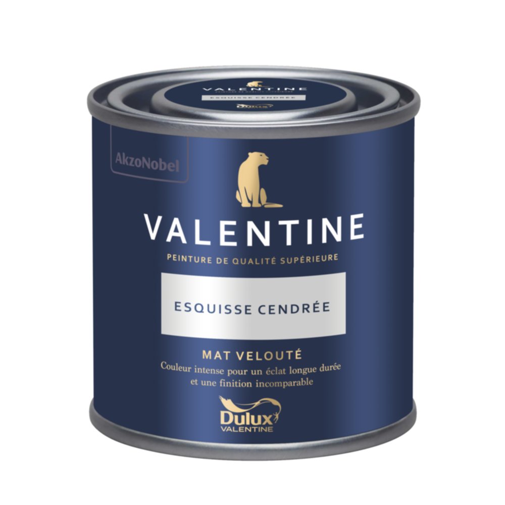 Peinture Valentine Mat Velouté Esquisse Cendrée 0,125L- DULUX VALENTINE