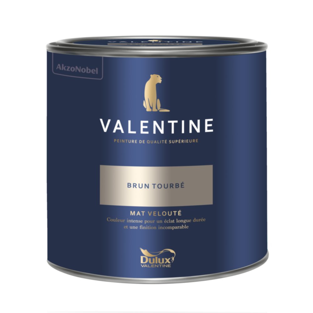 Peinture Valentine Mat Velouté Brun Tourbé 2L- DULUX VALENTINE