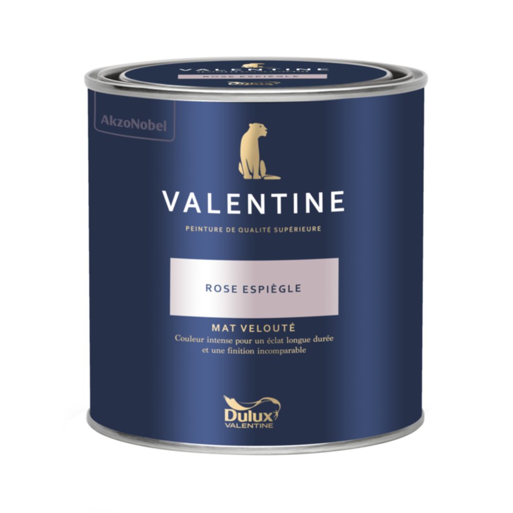 Peinture Valentine Mat Velouté Rose Espiègle 0,5L- DULUX VALENTINE