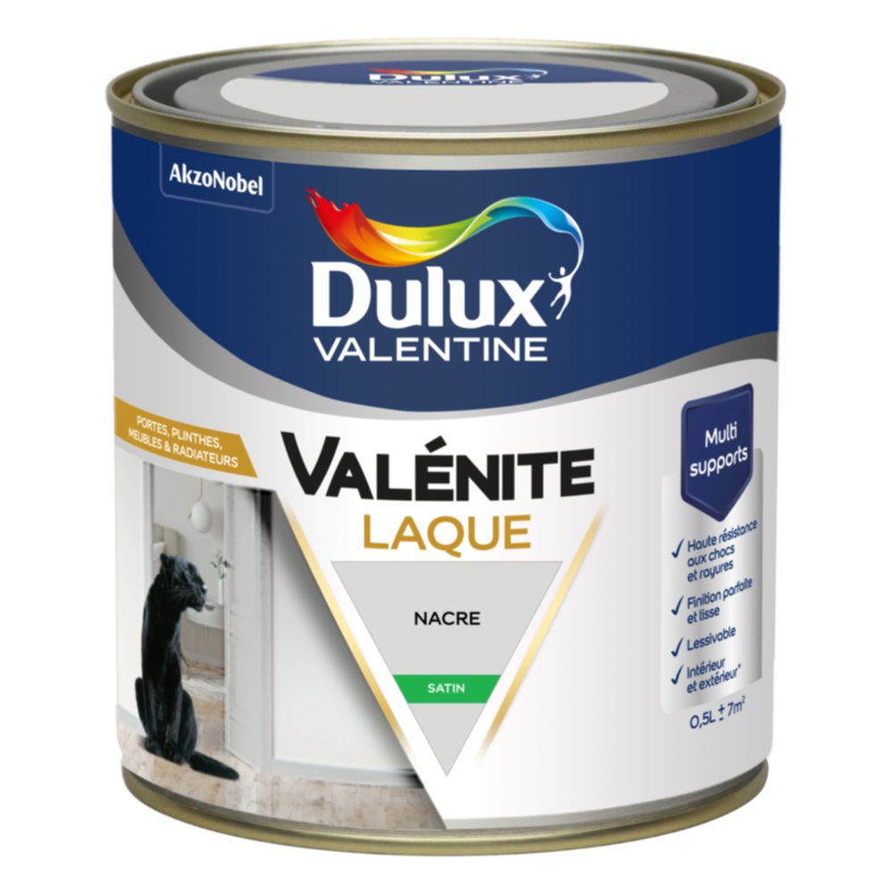 Peinture Boiseries Laque Acrylique Valénite Nacre Satin 0,5L - DULUX VALENTINE