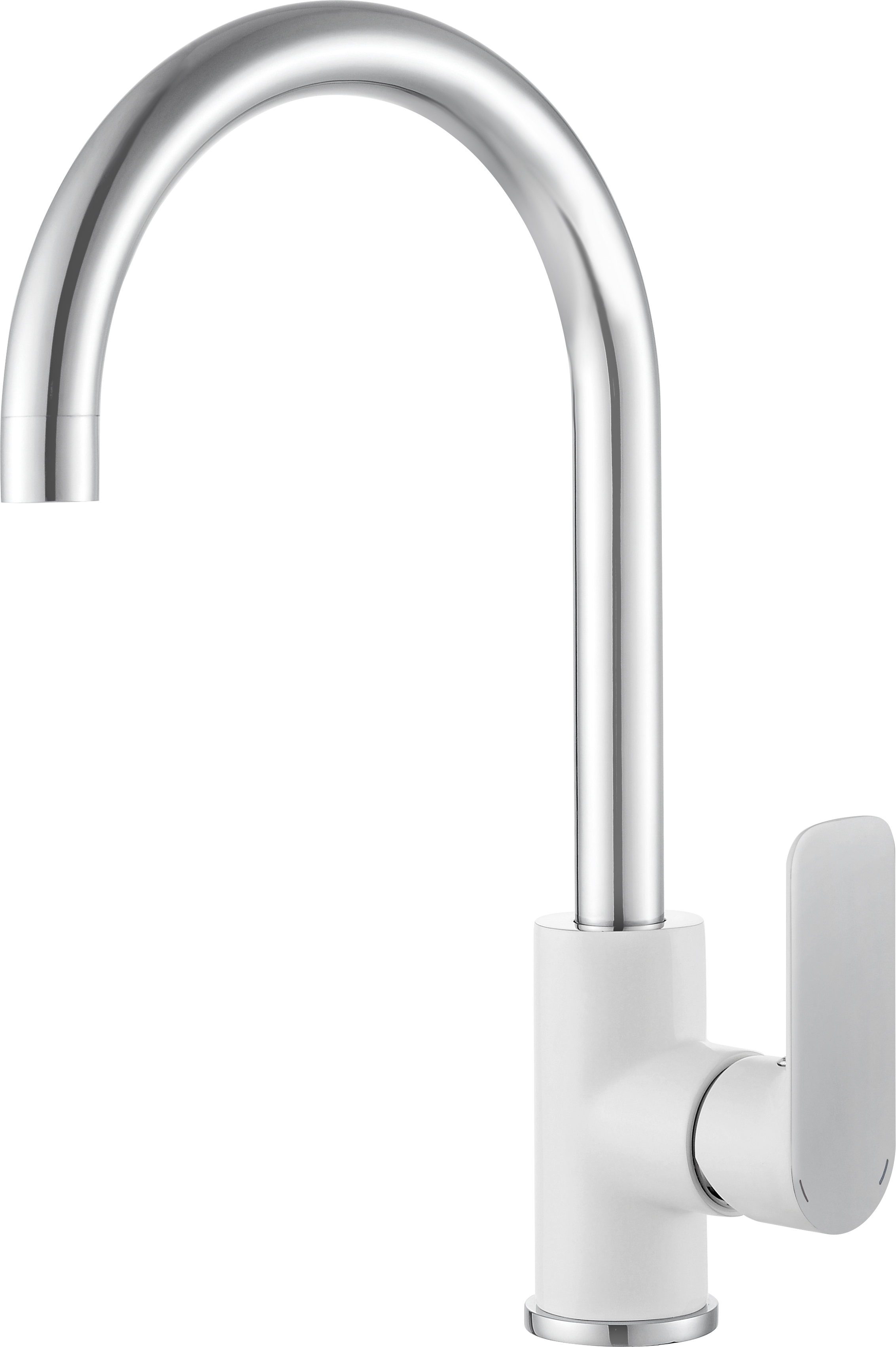 Mitigeur évier milk chrome blanc - ROUSSEAU