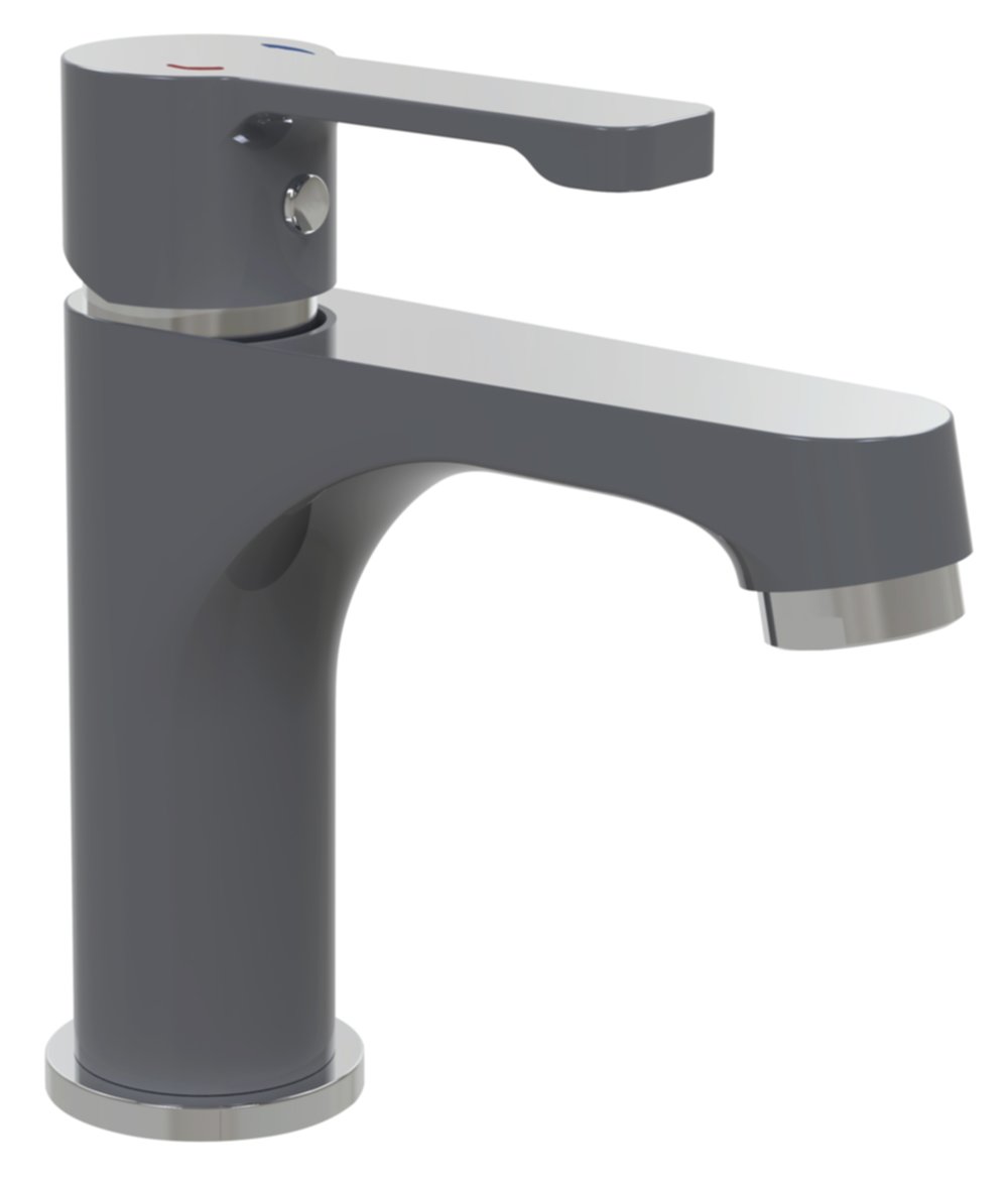 Mitigeur lavabo arolla chrome et gris