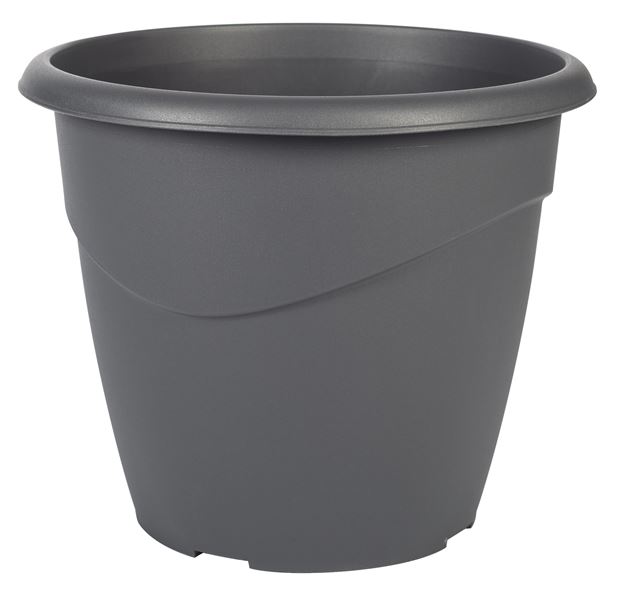 Pot non percé marina D18cm 2L gris anthracite - EDA