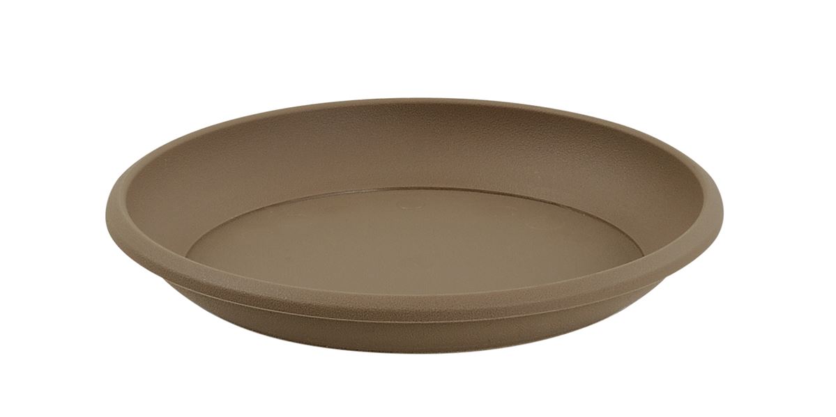 Soucoupe ronde marina D15cm taupe pour pot D18cm - EDA