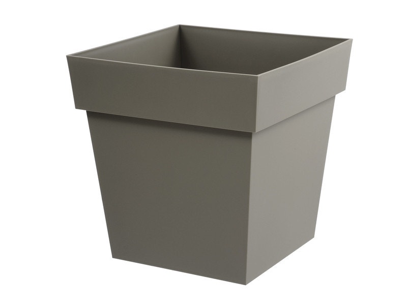 Pot carré Toscane 38L taupe - EDA