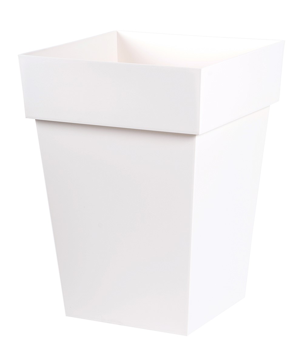 Pot carré toscane 51L blanc - EDA