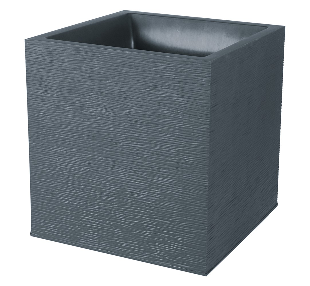 Bac carré graphit D39,5cm gris anthracite - EDA