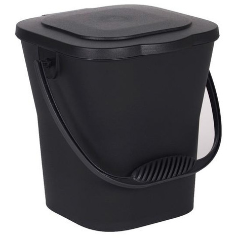 Seau à compost gris avec anse 6L