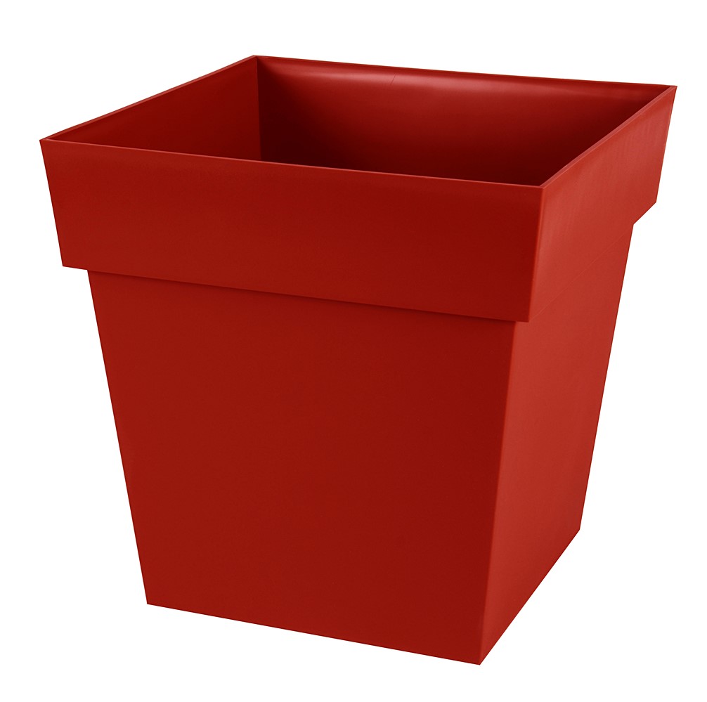 Pot carré Toscane 38L rouge rubis - EDA