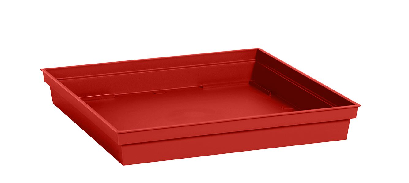 Soucoupe carré Toscane 32,6 x 32,6 x 4,9 cm rouge - EDA