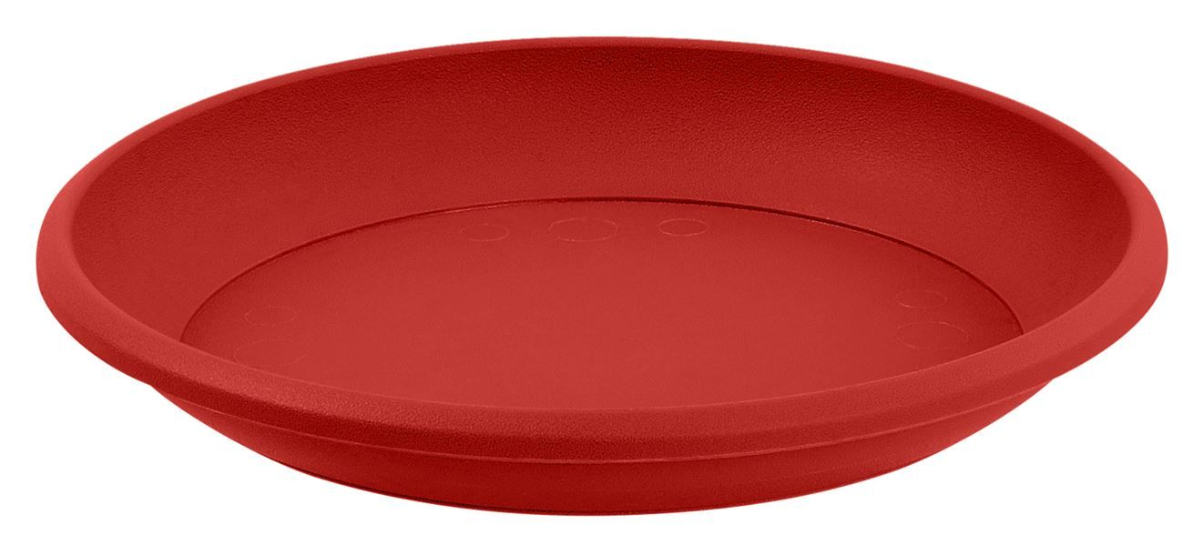 Soucoupe ronde marina D15cm rouge pour pot D18cm - EDA