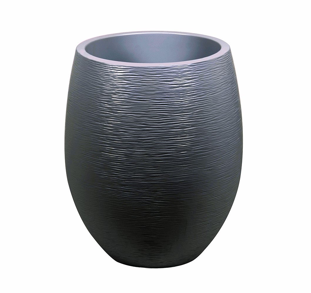 Pot Egg Graphit Ø50 x 60 cm 53 L gris anthracite - EDA