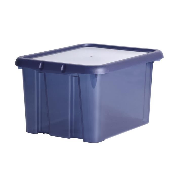 Boîte de rangement Funny Box 18 L - Bleu profond acidulé - 38,3 x 31 x 22,2 cm