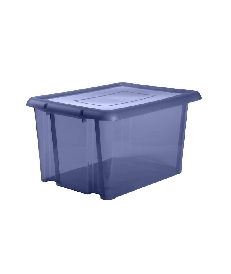 Boîte de rangement FunnyBox 80L bleu profond acidulé - 64,7 X 49,5 X 36,2cm EDA