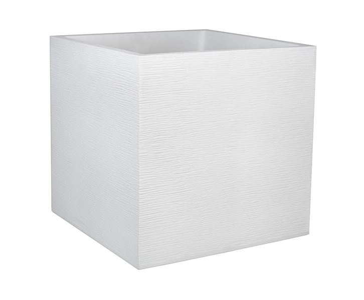 Pot carré graphit 50cm blanc