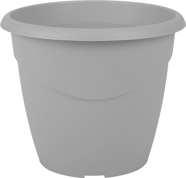 Pot rond marina D20cm 3L gris béton - EDA