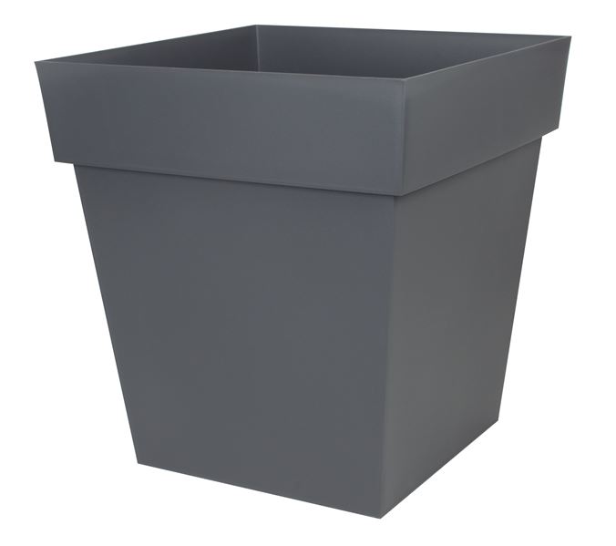 Pot Carré Toscane 87L 49,5x49,5x52,5cm Gris Anthracite - EDA