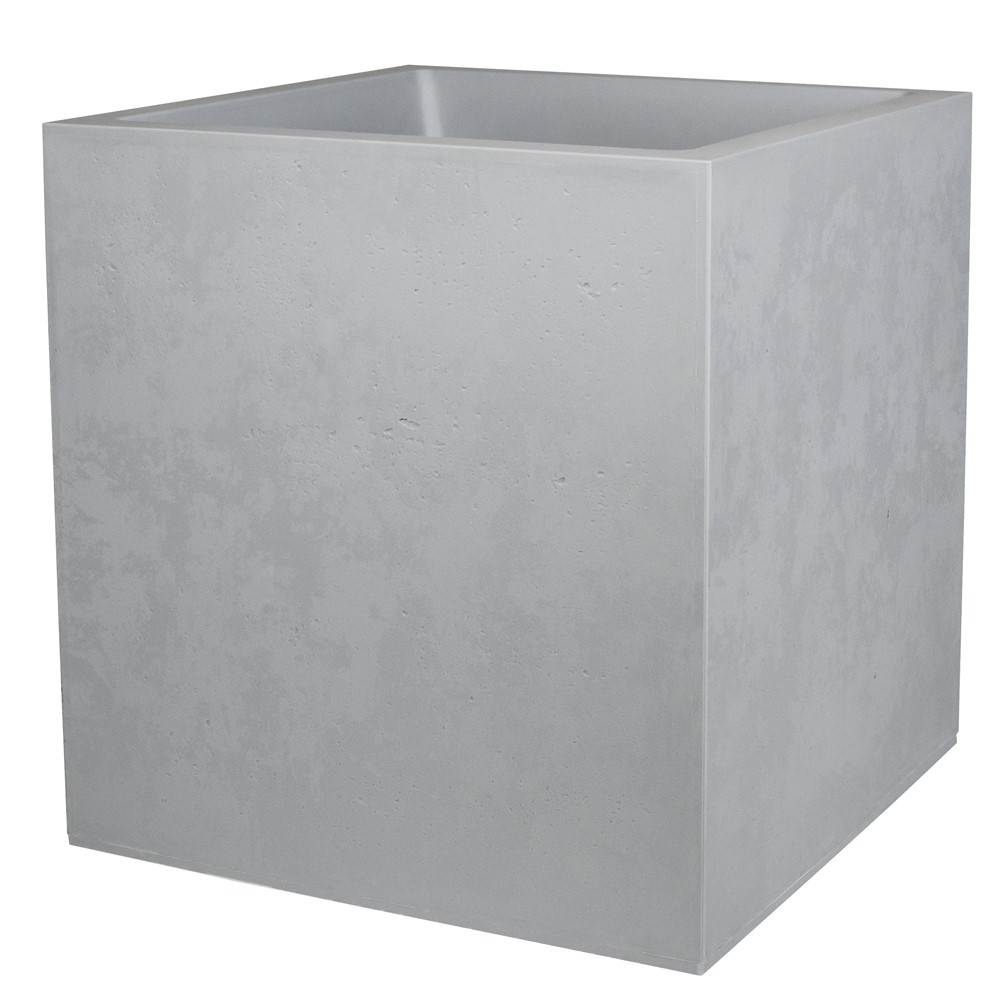 Pot Basalt'Up Carré 39,5x39,5x43,5cm Gris Béton