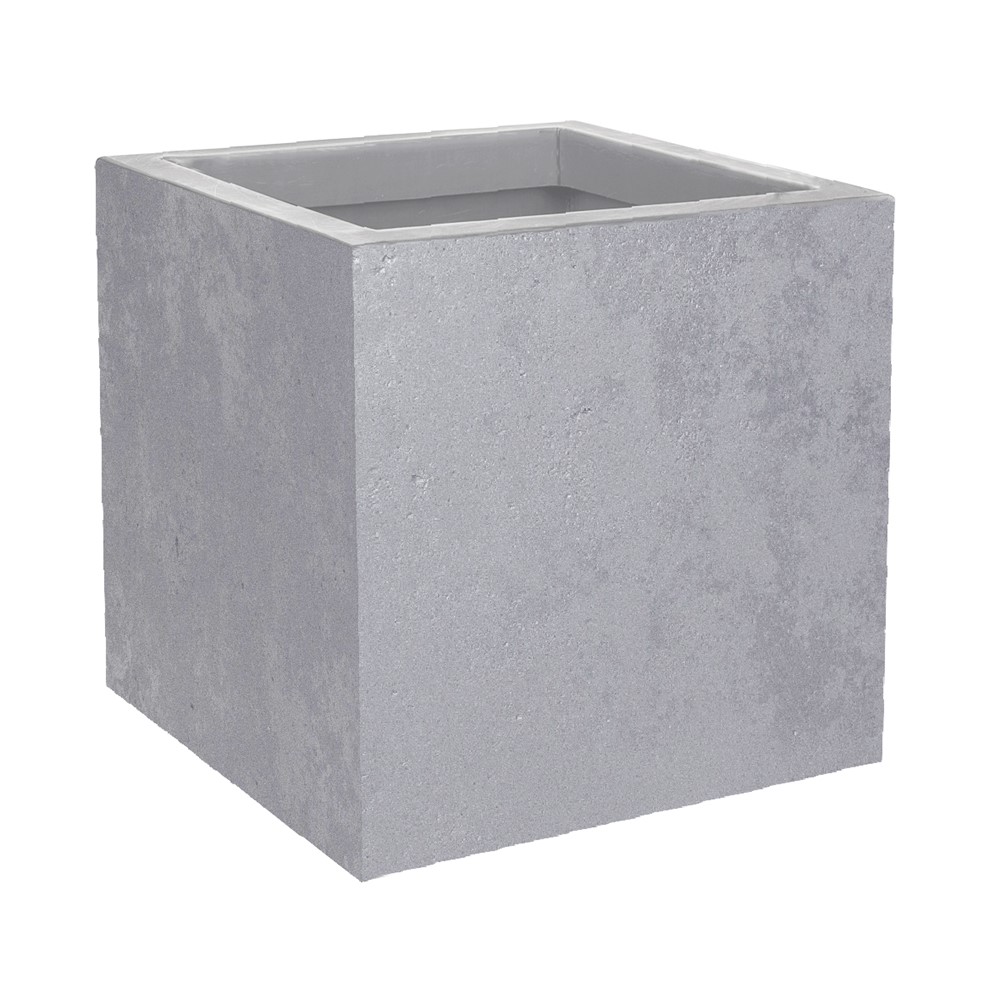 Pot Basalt'Up Carré 29,5x29,5x29,5cm Gris Béton