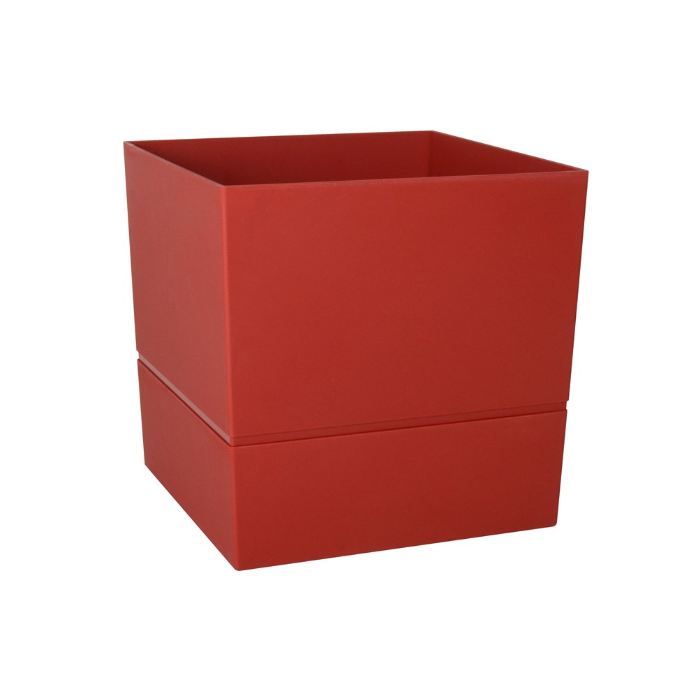 Pot Aquaduo Carré 24,3x24,3cm Rouge Rubis