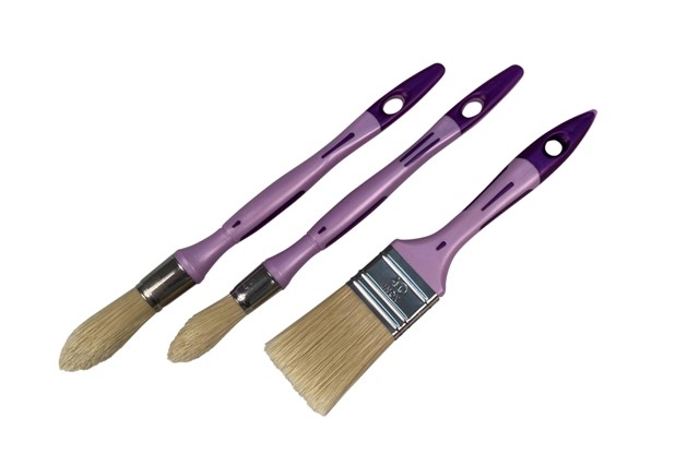 Lot De 3 Pinceaux Bi-Mat Peinture Velours