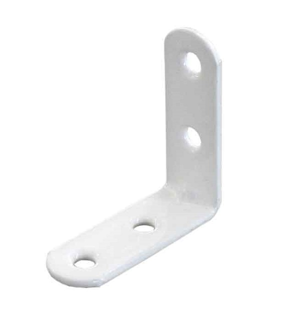 4 équerres de chaise 25x25x2mm acier plastifié blanc - VYNEX