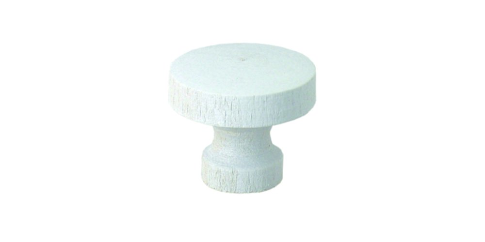 Bouton moderne hêtre laqué satiné blanc Ø30mm