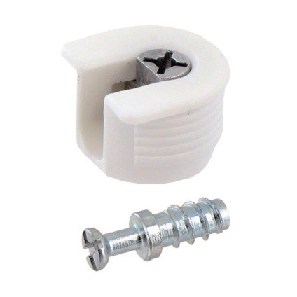 Ferrure d'assemblage ∅20mm PVC blanc par 8 - VYNEX