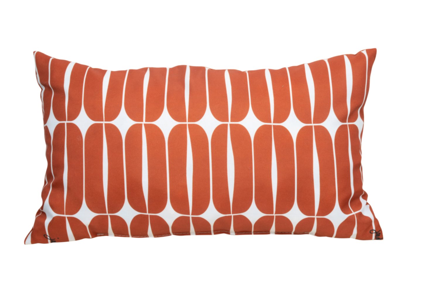 Coussin déco 50 x 30 cm Vibration Ocre Rouge - JARDIN PRIVE